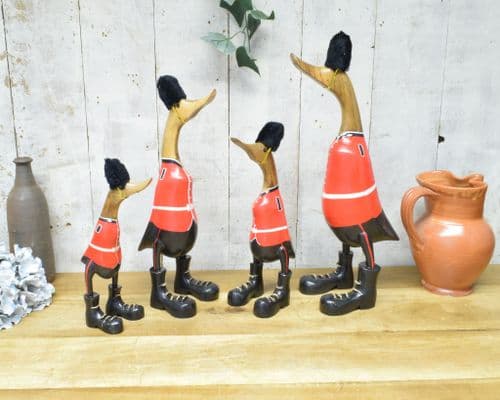 Set Of 4 Queens Guard Ducks