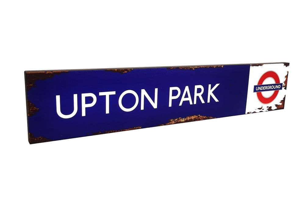 Upton Park Real Rusty Metal Sign 78cm x 15cm
