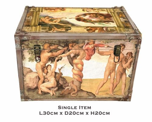 Vatican City Single 30cm Metal Effect Strapped Trunk