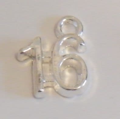 16th Birthday Wine Glass Charm - Initial Full Bead Style