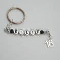 18th Birthday Personalised Keyring