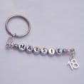 18th Birthday Personalised Keyring