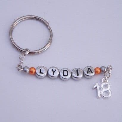 18th Birthday Personalised Keyring