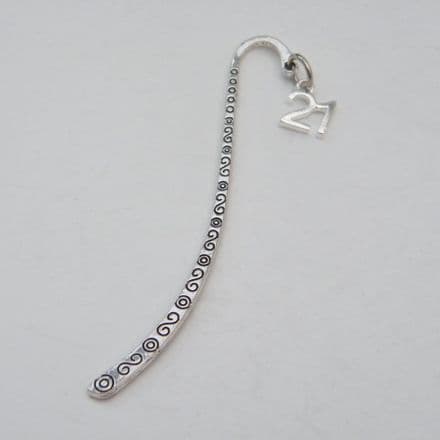 21st Birthday Bookmark - Charm Style