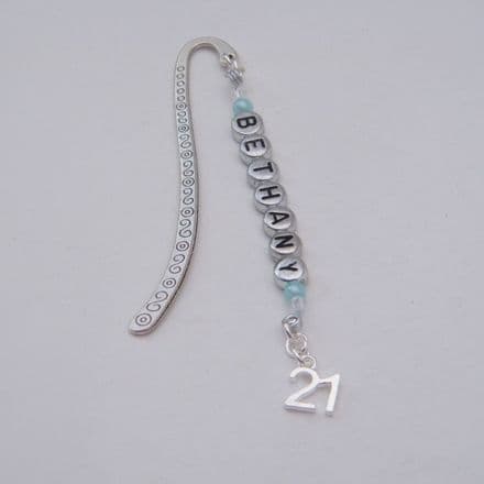 21st Birthday Personalised Bookmark