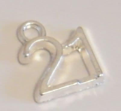 21st Birthday Personalised Bookmark - Double Charm Style