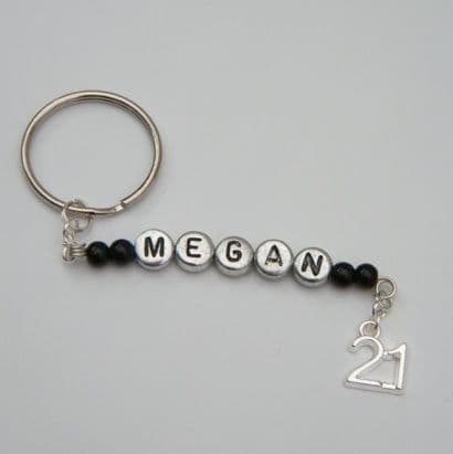 21st Birthday Personalised Keyring