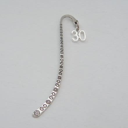 30th Birthday Bookmark - Charm Style