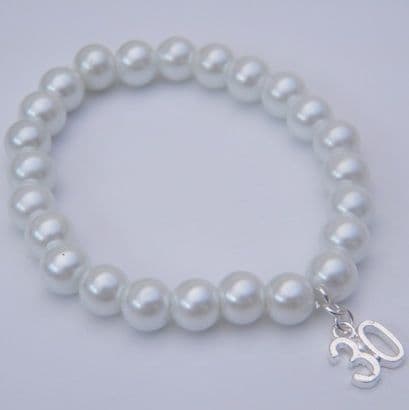 30th Birthday Bracelet - Charm Beaded Style