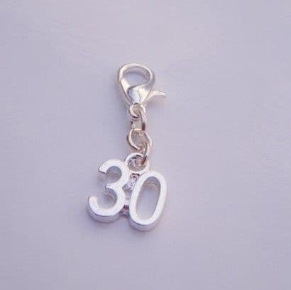 30th Birthday Clip On Charm