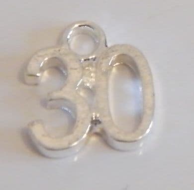 30th Birthday Necklace - Charm Style