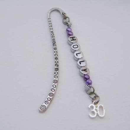 30th Birthday Personalised Bookmark