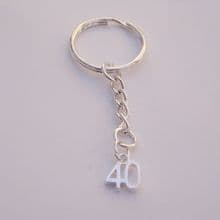40th Birthday Keyrings