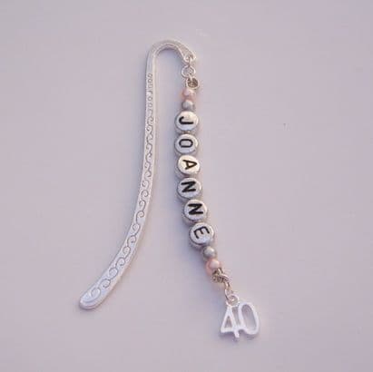 40th Birthday Personalised Bookmark