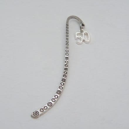 50th Birthday Bookmark - Charm Style