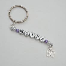 50th Birthday Keyrings