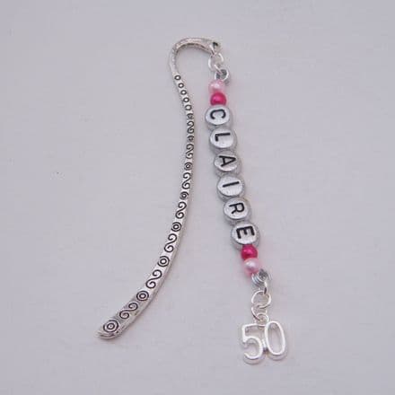 50th Birthday Personalised Bookmark