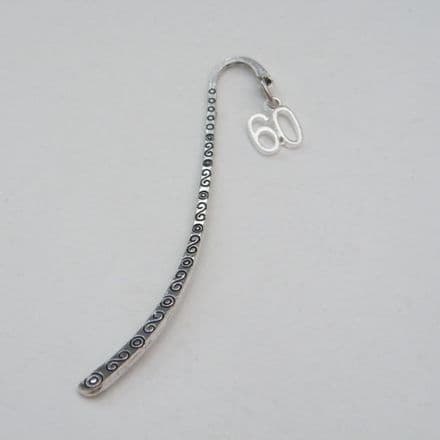 60th Birthday Bookmark - Charm Style