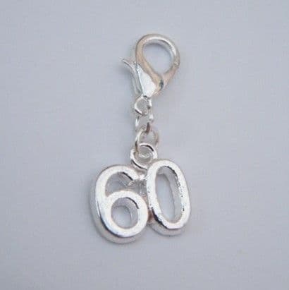 60th Birthday Clip On Charm