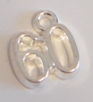 60th Birthday Necklace - Initial Charm Style