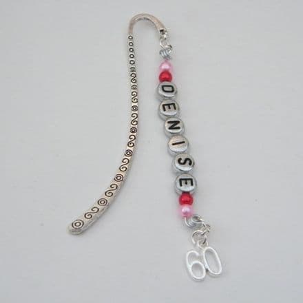 60th Birthday Personalised Bookmark