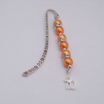 70th Birthday Bookmark - Elegance Style
