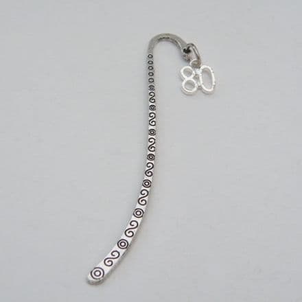 80th Birthday Bookmark - Charm Style