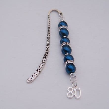 80th Birthday Bookmark - Elegance Style