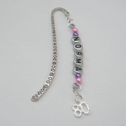 80th Birthday Personalised Bookmark