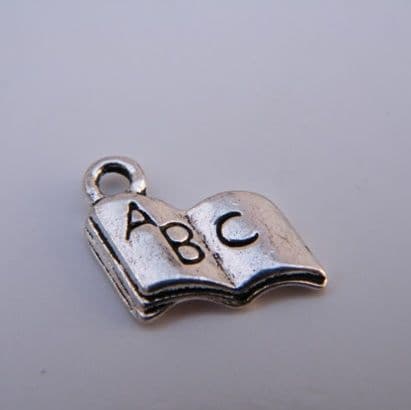 ABC Book Wine Glass Charm - Initial Full Sparkle Style