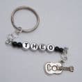 Acoustic Guitar Personalised Keyring