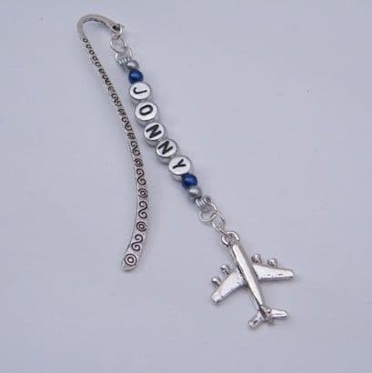 Aeroplane Personalised Bookmark
