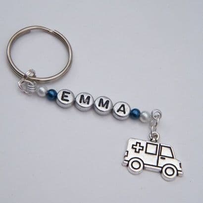 Ambulance Personalised Keyring