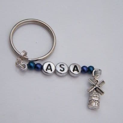 Amsterdam Windmill Personalised Keyring