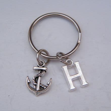 Anchor Keyring - Initial Charm Style