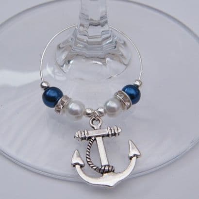 Anchor Wine Glass Charm - Elegance Style
