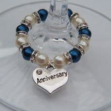 Anniversary Wine Glass Charms