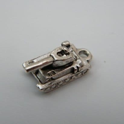 Army Tank Necklace - Initial Charm Style