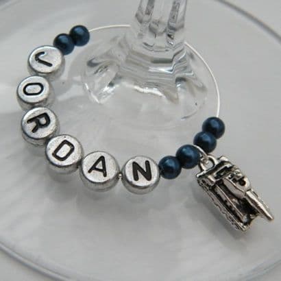 Army Tank Personalised Wine Glass Charm