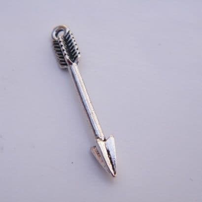 Arrow Wine Glass Charm - Initial Full Sparkle Style