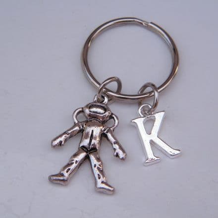 Astronaut Keyring - Initial Charm Style
