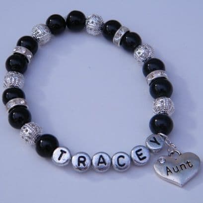 Aunt Personalised Bracelet - Sparkle & Bling Style