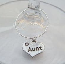 Aunt Wine Glass Charms