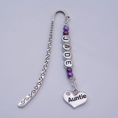 Auntie Personalised Bookmark