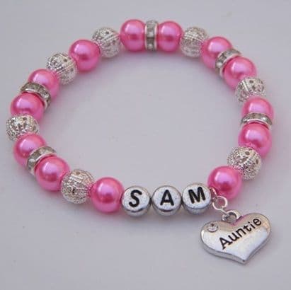 Auntie Personalised Bracelet - Sparkle & Bling Style