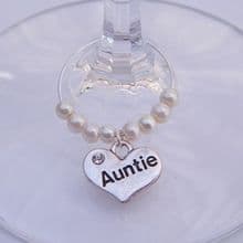 Auntie Wine Glass Charms