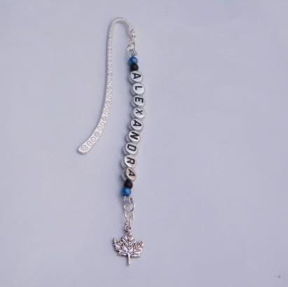 Autumn Leaf Personalised Bookmark