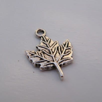 Autumn Leaf Personalised Wine Glass Charm - Full Sparkle Style