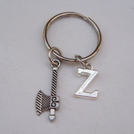 Axe Keyring - Initial Charm Style