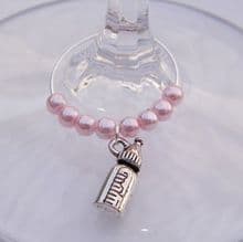 Baby Bottle Wine Glass Charms